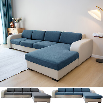#ad 1 2 3Seater Elastic Sofa Seat Cushion Cover Stretch Couch Chaise Back Slipcover $31.19