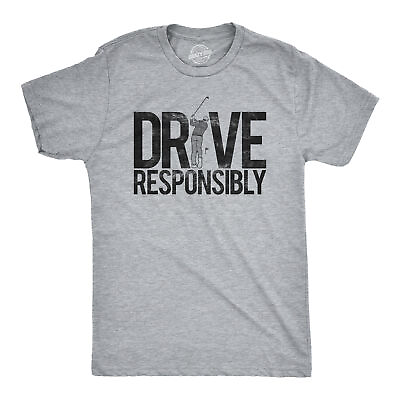 #ad Mens Drive Responsibly Tshirt Funny Golf Father#x27;s Day Tee $14.00