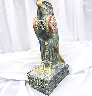 #ad Unique Statue Large Of God Horus as Falcon Bird Of Rare Egyptian Antiques BC $159.00