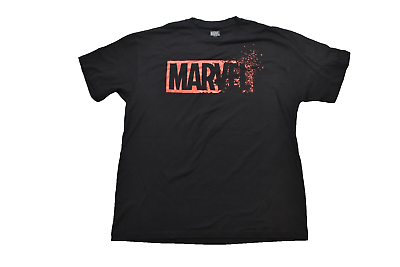 #ad Marvel Mens Marvel Evaporating Red Box Logo Black Shirt New S 2XL $9.99
