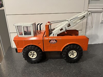 #ad Vintage Mighty Tonka Orange Wreaker AA 24hr Service Tow Truck $140.00