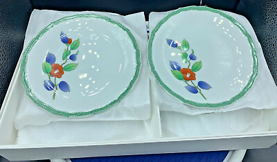 #ad Set Of 6 Vintage 6quot; China Plates Floral Design New in Box Box has shelf wear $21.59