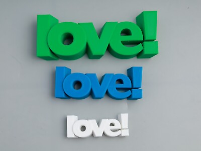 #ad 3D Printed miniature love sign Home Decoration for TV Stands Desks $12.95