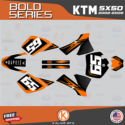 #ad Graphics Kit for KTM 50SX 2002 2008 MINI ADVENTURE PRO SR JR Bold Orange $49.99