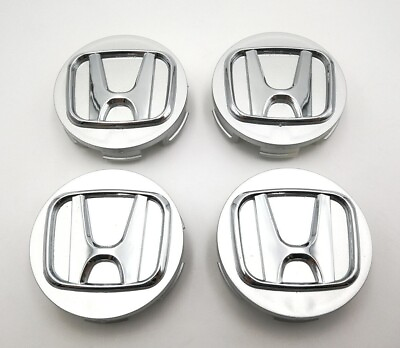 #ad Set of 4PCS Honda Wheel Center Caps Silver Chrome Rim Logo Hubcaps 69mm 2.75quot; $40.97