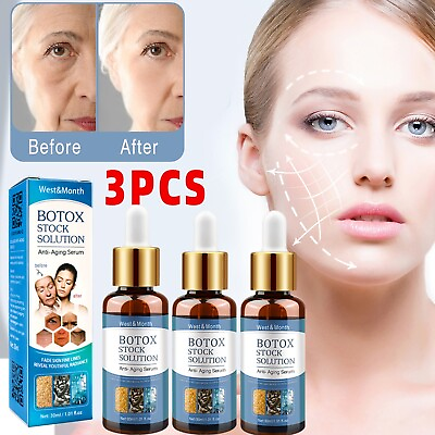 #ad 3PCS Botox Solution Face Anti Aging Serum Firming Lifting Skin Remove Wrinkles $14.99