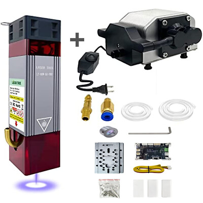 #ad LASER TREE 80W 12V Laser Module Head Air Assist Pump Kit for Engraver Cutting $214.97