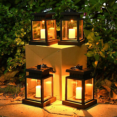 #ad Solar Lantern Hanging Light LED Waterproof Yard Outdoor Patio Garden Yard Lamp $9.99