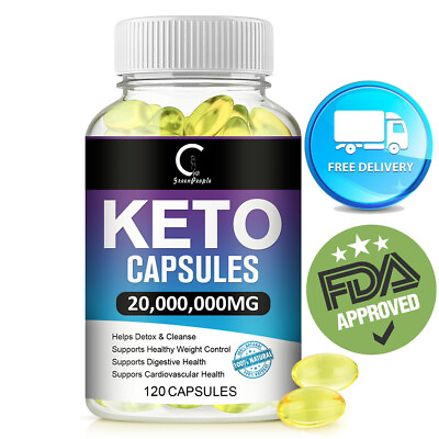 #ad Keto Diet DETOX Pills 20000000MG Ketosis Weight Loss Supplements 120 Capsules $13.51