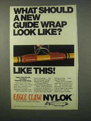 #ad 1981 Eagle Claw Fishing Rods Ad Guide Wrap $19.99