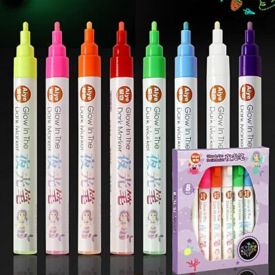 #ad Glowing in The Dark Marker Pen DIY Graffiti Fluorescent Pen Luminous $2.77