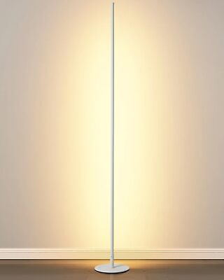 #ad Modern Floor Lamp Led Standing Corner Lamp White Decor Contemporary Metal Flo... $105.96