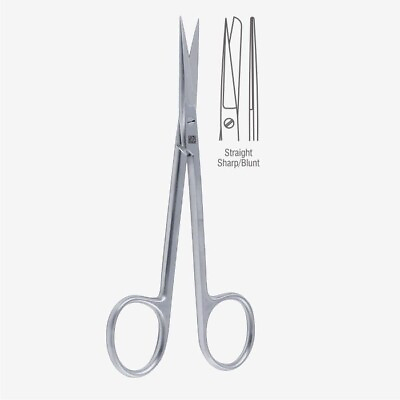 #ad 6 Standard Operating Scissors 5quot; Straight Blades Sharp Blunt Tips $179.70