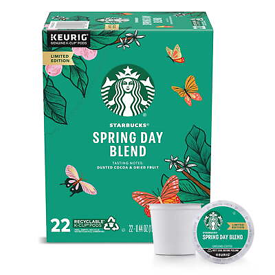 #ad Starbucks Spring Day Blend Medium Roast K Cup Coffee Pods 22 Count $16.98