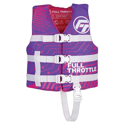 #ad Full Throttle Child Nylon Life Jacket Purple $41.71