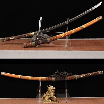 #ad Tachi T10 Steel Katana Battle Ready Sharp Japanese Samurai Sword Real Hamon $224.66