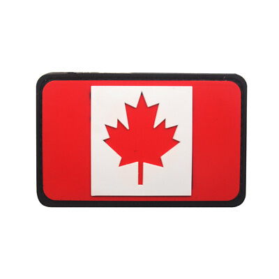#ad 3D PVC Canada Canadian Flag Tactical Hook Patch Badge Red White $5.22
