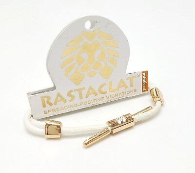 #ad Rastaclat Bracelet White And Goldtone $7.99