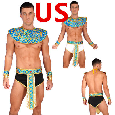 #ad US Mens Costume Ancient Rome Outfits King of Egypt King Tut for Halloween Theme $13.79