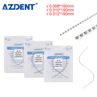 #ad AZDENT Dental Orthodontic Niti Open amp;Closed Distalized Spring 190mm 0.008 0.012 $7.82