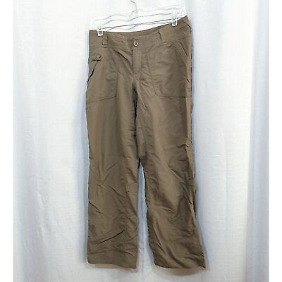 #ad North Face Hiking Pants Womens 6 Convertible Nylon Stow Pocket Green $10.50
