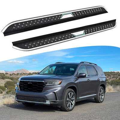 #ad Silver Running Board fits for Honda Pilot 2023 2024 Side Step Nerf Bar Stairs $280.99