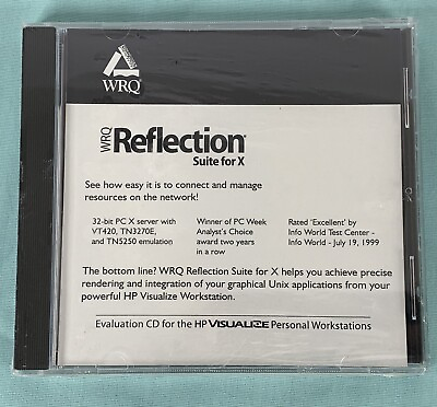 #ad WRQ Reflection Suite for X Evaluation for HP Visualize CD sealed UNIX $29.00