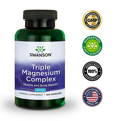 #ad Triple MAGNESIUM formula 400mg 100 Caps For Nerve Muscle Bone Health Expiry 2026 $10.95