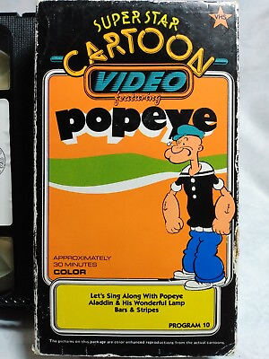 #ad Super Star Cartoon Video ft POPEYE #10 VHS tape Sailor Man $8.49