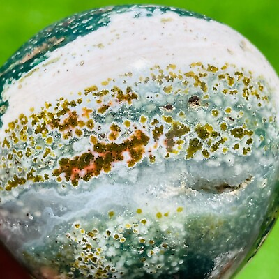 #ad 123g Natural Green Ocean Jasper Quartz Crystal Tumbled Stone Specimen Healing $39.00