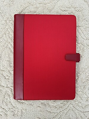 #ad Filofax Vintage Leather A4 Size Red Organizer Notebook Like New Beauty C $89.00