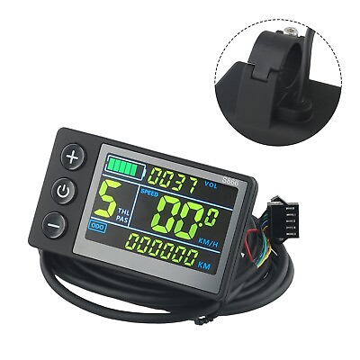 #ad #ad Electric Bicycle Meter Display S866 LCD Screen ABS Shell Easy Installation $26.98