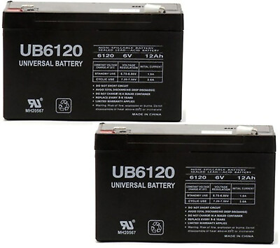 #ad UPG 2 Pack 6VOLT 12AMP DEEP CYCLE RECHARGEABLE SEALED ENERGY STORAGE BATTERY 1 $39.99