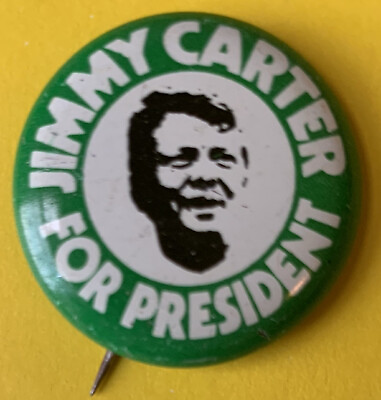 #ad 1976 Jimmy Carter Vintage US Political button pin Campaign badge Presidential 76 $8.76