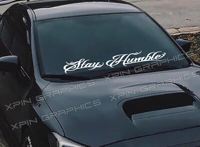 #ad stay humble windshield sticker racing JDM drift car window decal banner tuner $11.99
