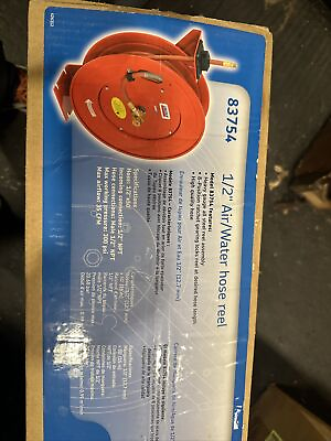 #ad Lincoln 83754 1 2quot; Air Hose Reel Auto Rewind 50#x27; Brand New $200.00