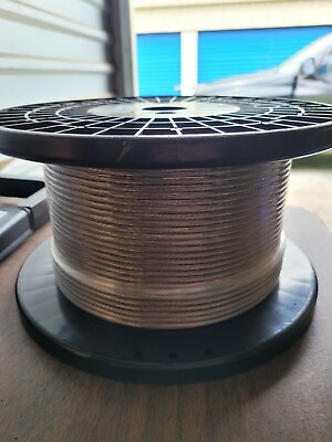 #ad 400#x27; 5 32quot; 1x19 Grade 316 Stainless Steel Cable Wire Rope 2000lb Break Strength $107.92