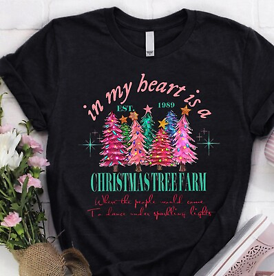 #ad New In My Heart Is A Christmas Xmas Tree Farm Vintage Clothing T shirt $18.99