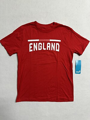 #ad England Boys Soccer Football T Shirt Red Size Large 14 NWT $12.00
