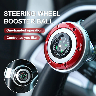 #ad Steering Wheel Spinner Knob with Compass 360 degree Power Handle Ball Booster* $17.94