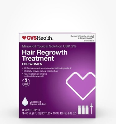 #ad CVSHealth 3 Month Supply Hair Regrowth Treatment WOMEN 2% Minoxidil Topical $19.99