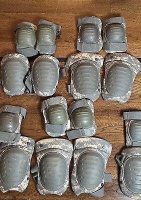#ad MilSpec Combat Knee and Elbow Pads ACU Camouflage McGuire Nicholas Tactical $8.00