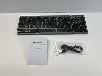 #ad Foldable Bluetooth Keyboard for Travel Tri Folding Wireless Portable NumericPad $24.95