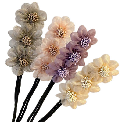 #ad Flower Hairband Sweet Hair Headwear Women Braided Hair Device Hair Styling To QO $1.98