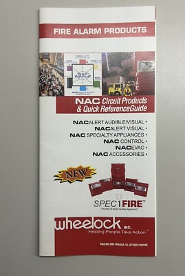 #ad 2001 Wheelock SPEC 1 NAC Appliance Product Line Brochure $10.00