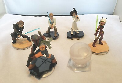 #ad Disney Infinity 3.0 Star Wars Bundle 5 Figures amp; 1 Crystals Boba Fett Luke Leia $8.64