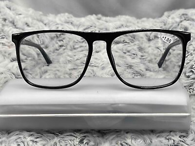 #ad Black Lightweight Full Rim Eyeglasses Size 1.00 $14.00