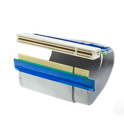 Flexible PCI Riser Slot Extender Ribbon Cable Adapter Expansion Cord $12.00