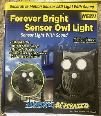 #ad Tekno Motion Activate Sensor OWL Led Light w Sound Free Shipping $22.95