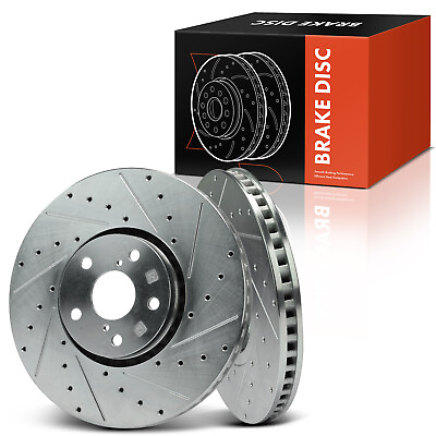 #ad 2x Front Drilled Brake Rotors for Lexus IS350 2006 2021 IS250 IS300 GS350 GS430 $96.99